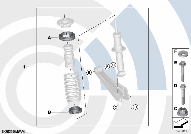 Монт.комплект верхн.опора аморт.стойки