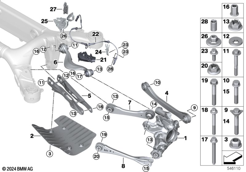 Балка заднего моста/подвеска колеса