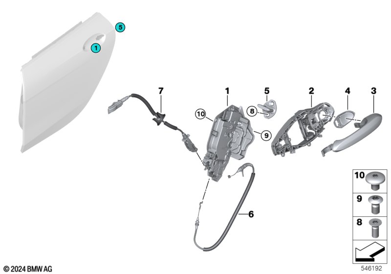 Система замков задней двери