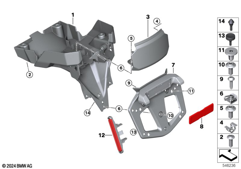 Кронштейн для номерного знака