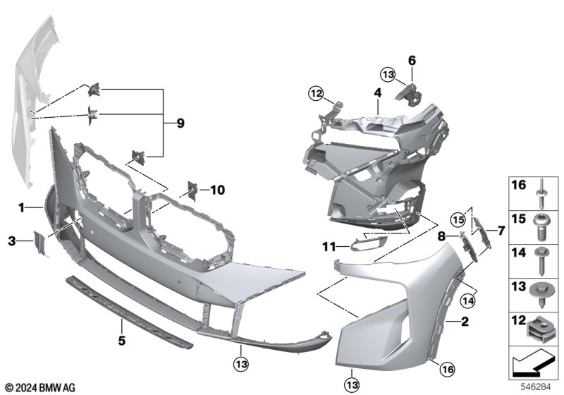 G09 центральная часть переднего бампера