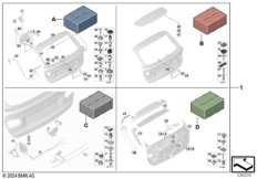 Монтажный комплект багажной двери