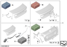 Монтажный комплект багажной двери