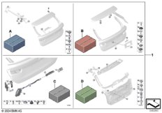 Монтажный комплект багажной двери