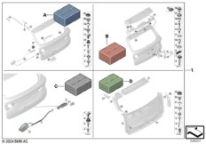 Монтажный комплект багажной двери