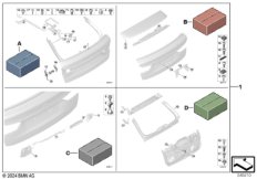 Монтажный комплект багажной двери