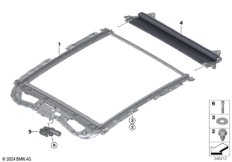 Шторка панорамной стеклянной крыши