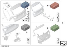 Монтажный комплект багажной двери