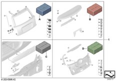 Монтажный комплект багажной двери