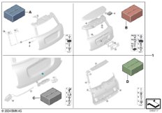 Монтажный комплект багажной двери