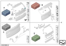 Монтажный комплект багажной двери