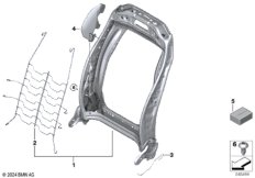 Каркас спинки переднего сиденья