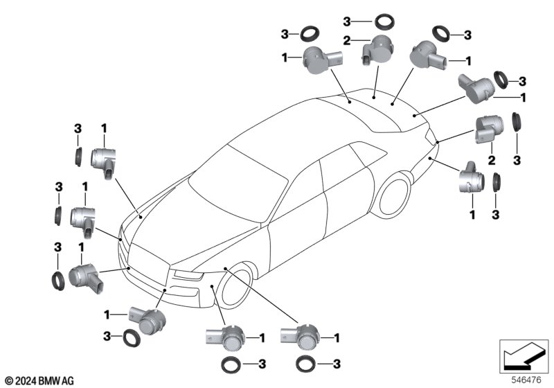 Сигнализация авар.сближен.при парк.(PDC)