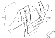 Уплотнитель двери сзади