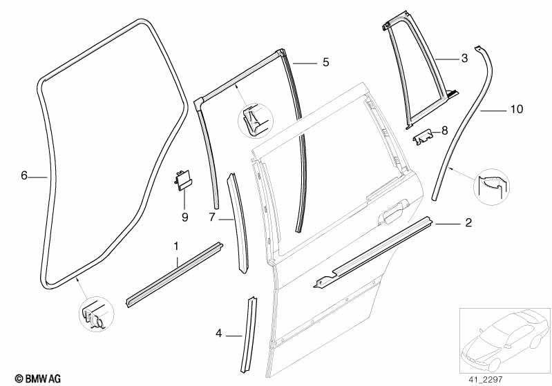 Уплотнитель двери сзади