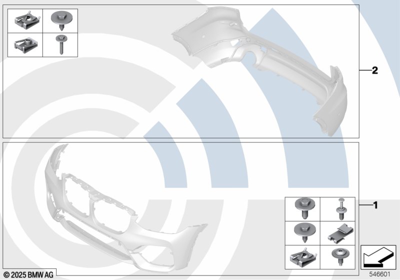 Монтажный комплект бампера