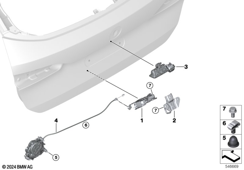 Система замков багажной двери