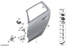 Задняя дверь - петля/ограничитель двери