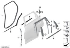 Накладки и уплотнения двери Зд