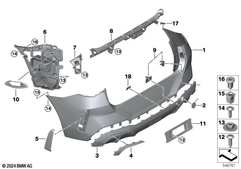 G48 задний бампер