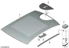 Стеклянная крышка панорамной крыши