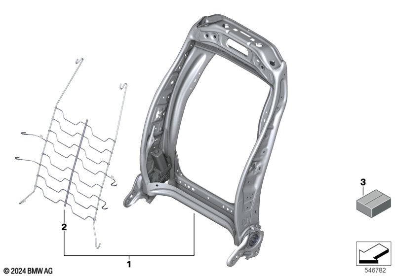 Каркас спинки переднего сиденья