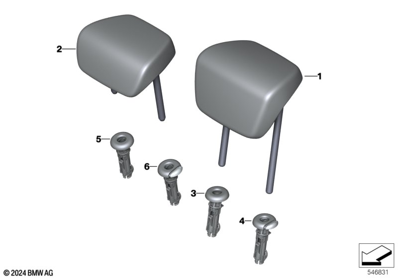 Подголовник заднего сиденья