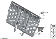 Каркас подушки зад.сид.с люком в спинке