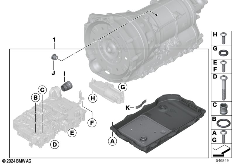 GA8HP51Z к-т уплотнителей мехатроника