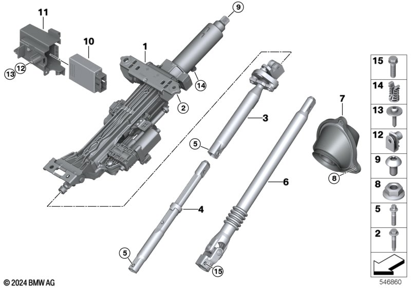 Рулевая колонка с электропр./доп.детали