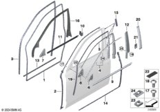 Накладки и уплотнения двери Пд