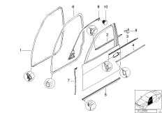 Уплотнитель двери впереди