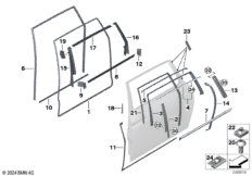 Накладки и уплотнения двери Зд
