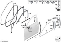 Накладки и уплотнения двери Пд