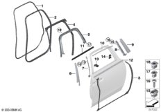 Накладки и уплотнения двери Зд