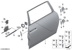 Задняя дверь - петля/ограничитель двери