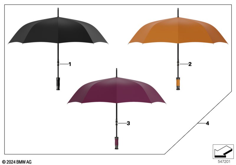 Зонт темное хромирование