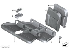 Набивка и обивка задн.сид.,люк в спинке