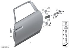 Задняя дверь - петля/ограничитель двери