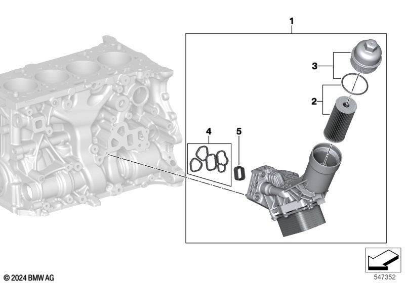 B47P корпус масляного фильтра