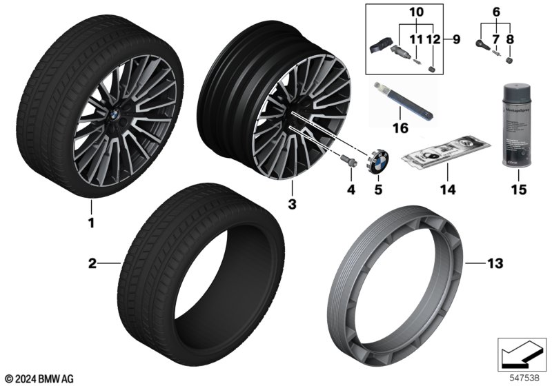 BMW л/с многоспицевый диск 1055I-20"