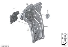 Механизм перемещения стекла двери Зд