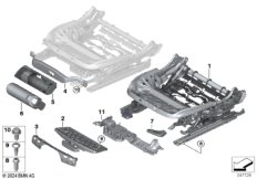 Каркас подушки пер. сиденья с ручн.рег.