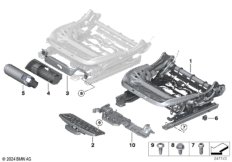 Каркас подушки пер. сиденья с ручн.рег.