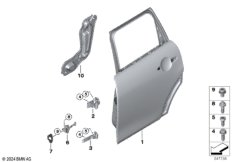 Задняя дверь - петля/ограничитель двери