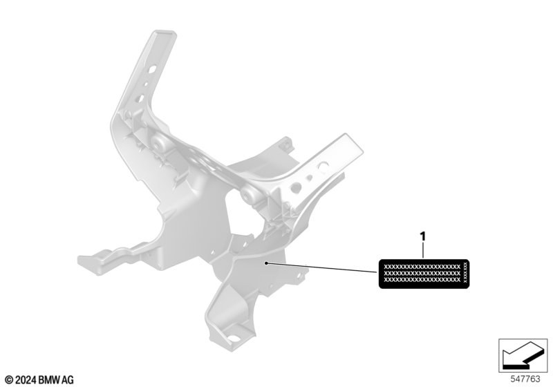Предуп. табличка д/кронштейна пер. части
