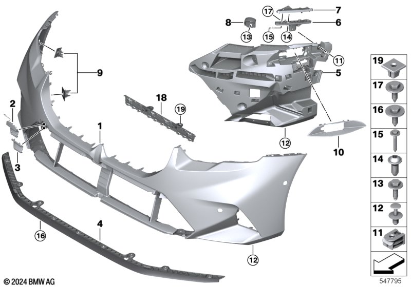G90 передний бампер