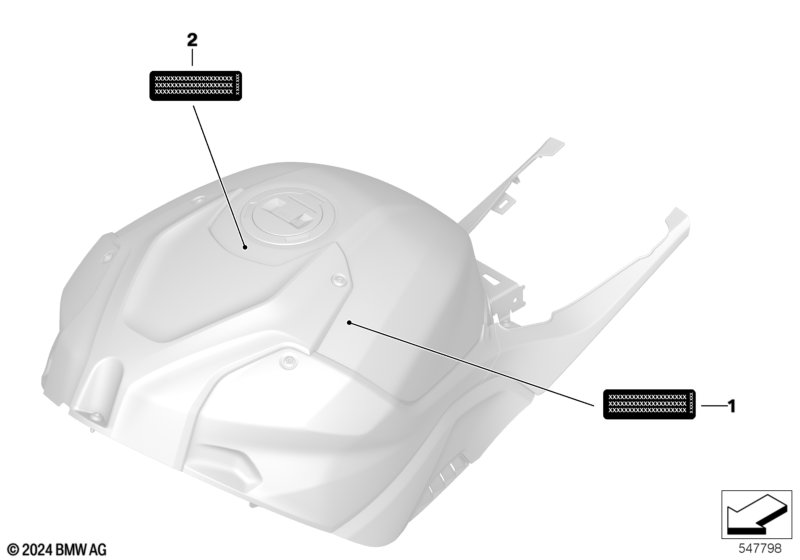 Предупреждающая табличка на топлив. баке