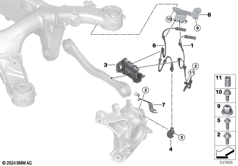 Датчик угловой скорости колеса G05 / G07
