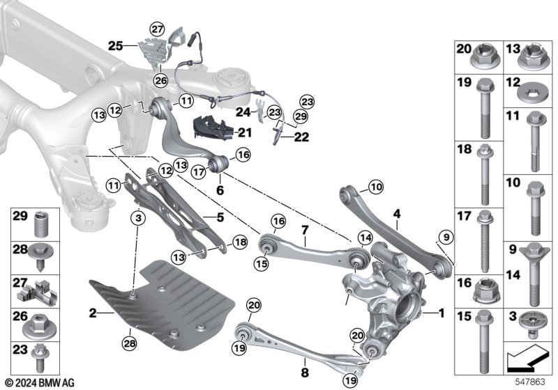 Балка заднего моста/подвеска колеса